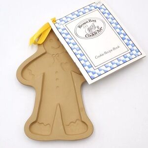 Brown Bag Cookie Art Mold 1989 Gingerbread Man Retired Hill Paper Cast EUC